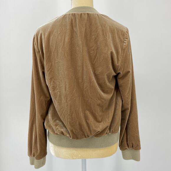 ABS by Allen Schwartz Front Zip Velvet Bomber Jacket Women's Small - Picture 3 of 8